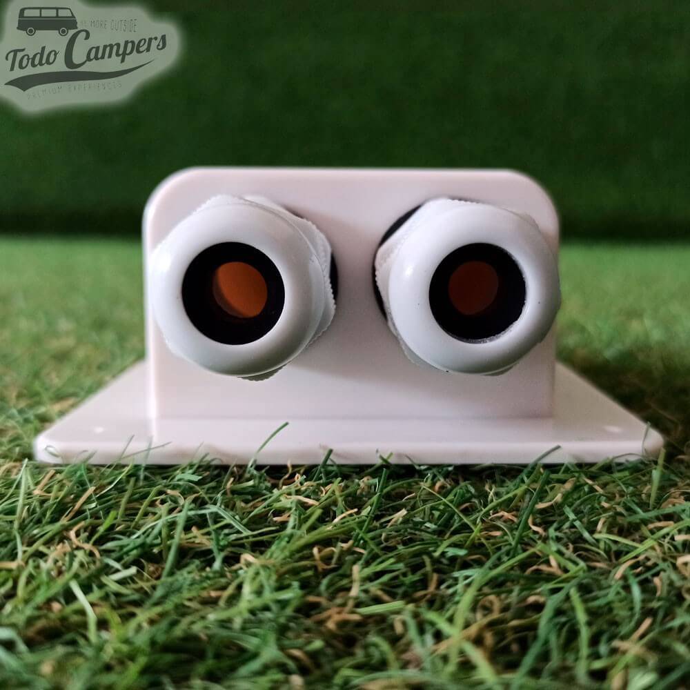 Pasatechos 2 vías para placas solares para cables de hasta 1 cm