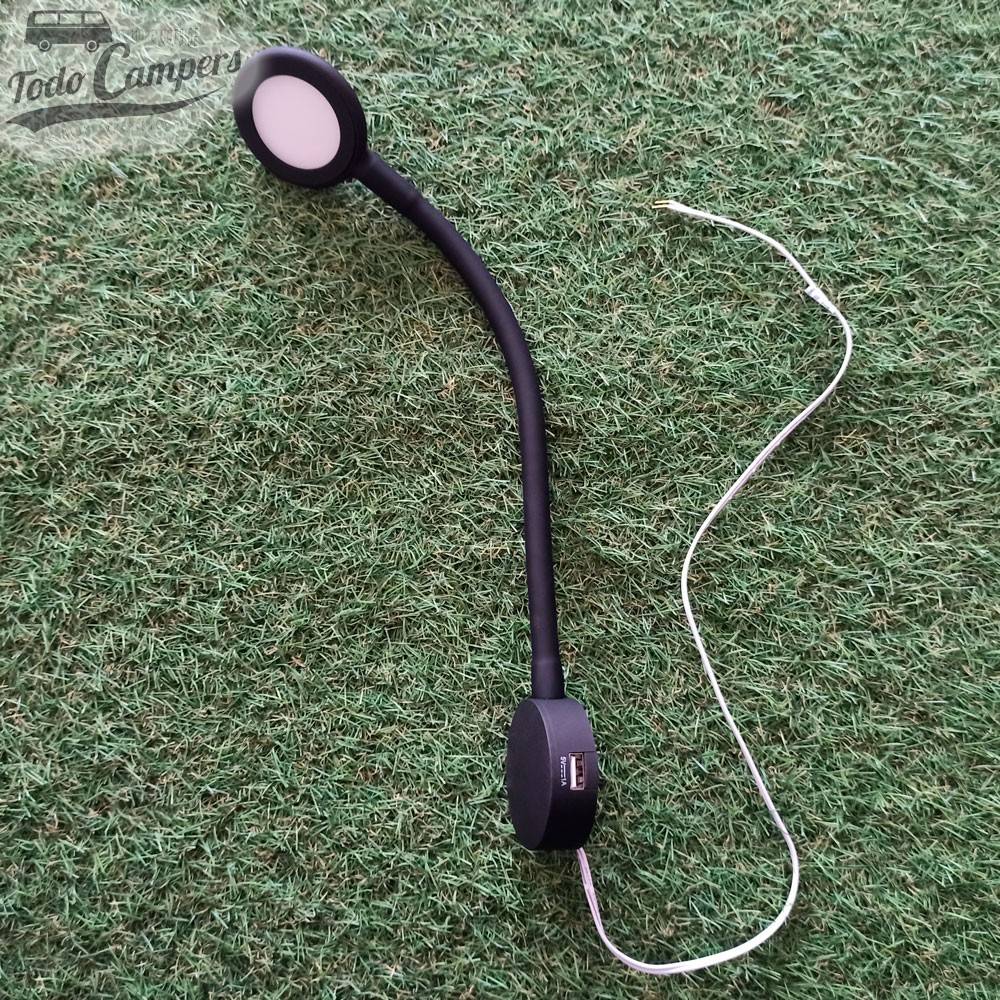 Candeeiro LED tátil de leitura L80TM com 2 USB