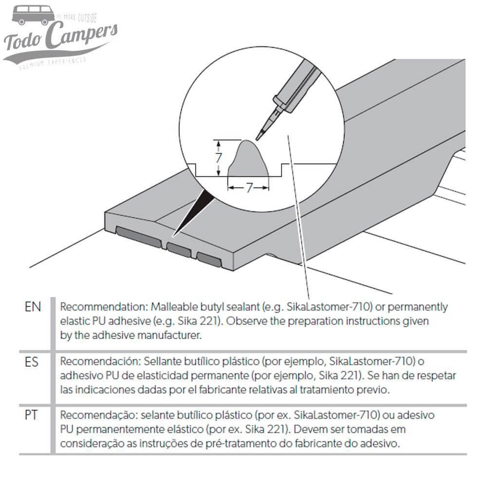 Información Adaptador de claraboya Micro Heki