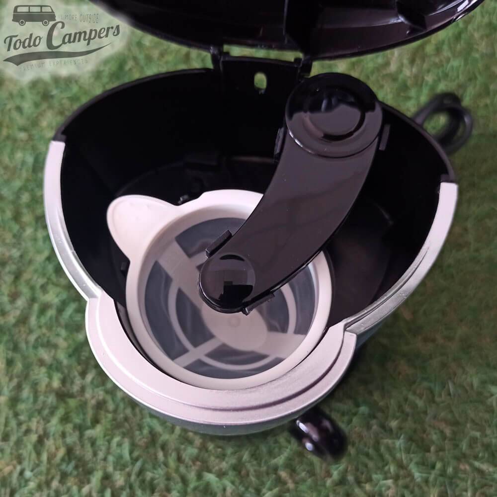 Cafeteira Dometic PerfectCoffee MC 01 - filtro de café montado