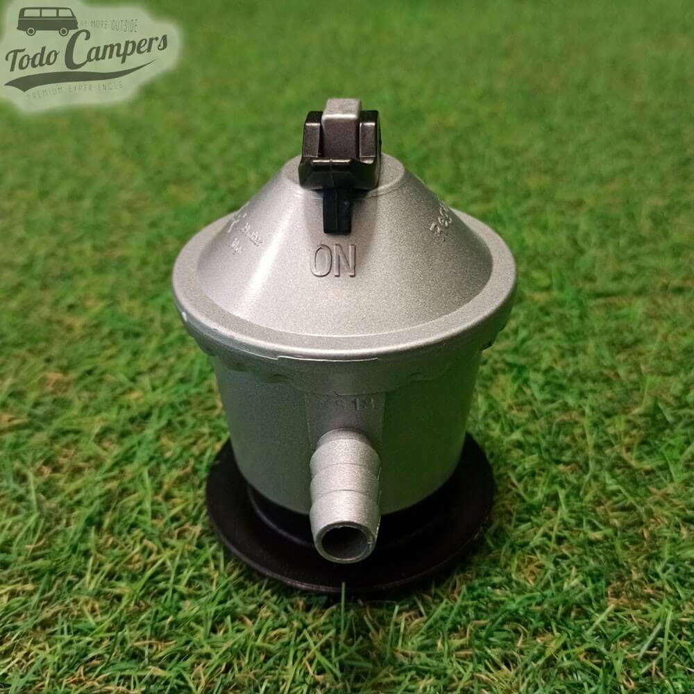 Regulador de gas para bombonas GLP (Butano/Propano) de 29 mbar. Marca Butsir.