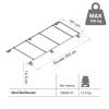 Medidas Barras portaequipajes Fiamma Roof Rail (Deep Black) con soportes para toldo