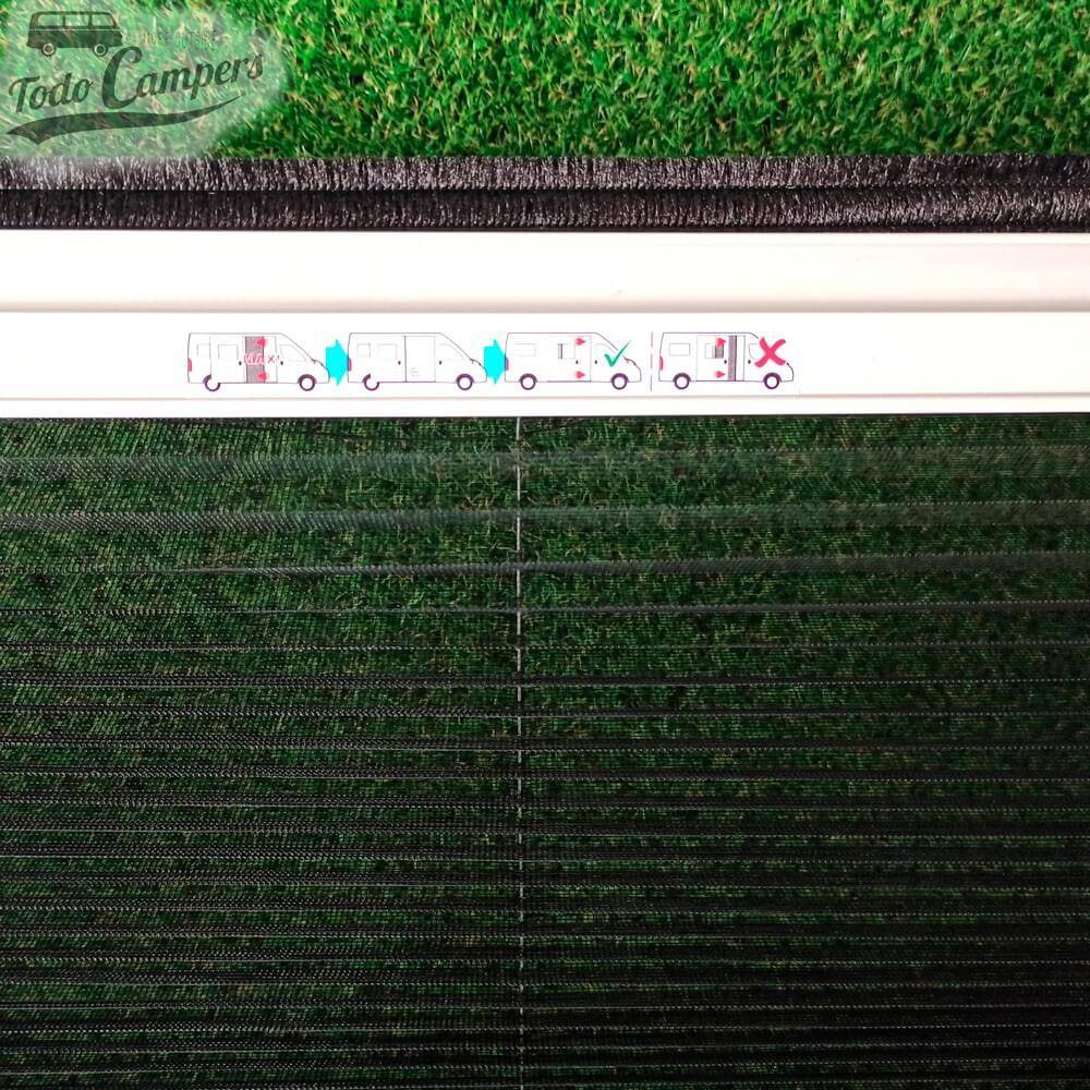 La mosquitera Dometic Flytec FT200 tiene un plisado simple de alta calidad.