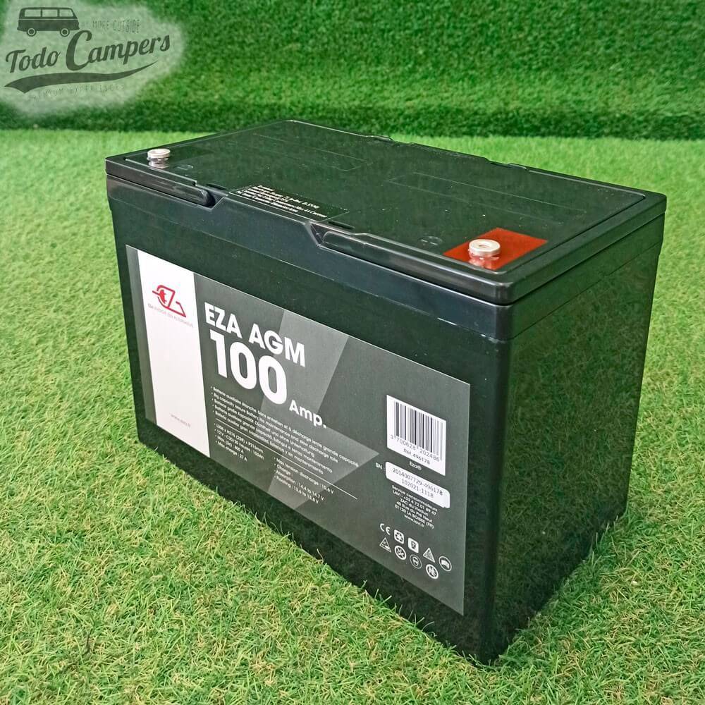 Batería sellada AGM 12v 100A EZA - Perspectiva ladeada