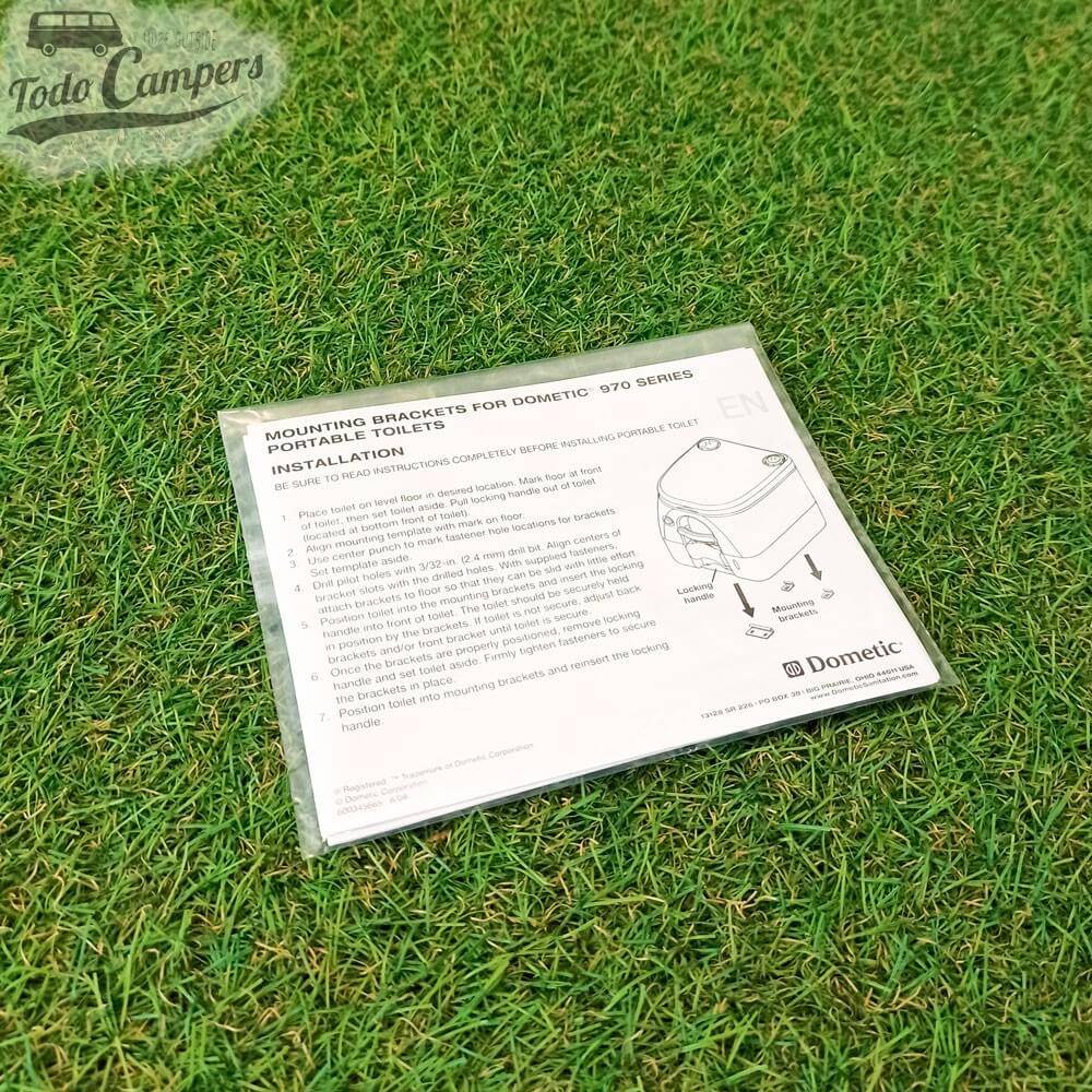 Manual de Kit de fijación WC químico Dometic serie 970