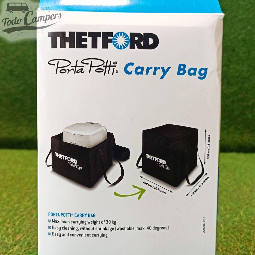 MEdidas da Bolsa de transporte WC para Porta Potti Qube 145, 335 e 345