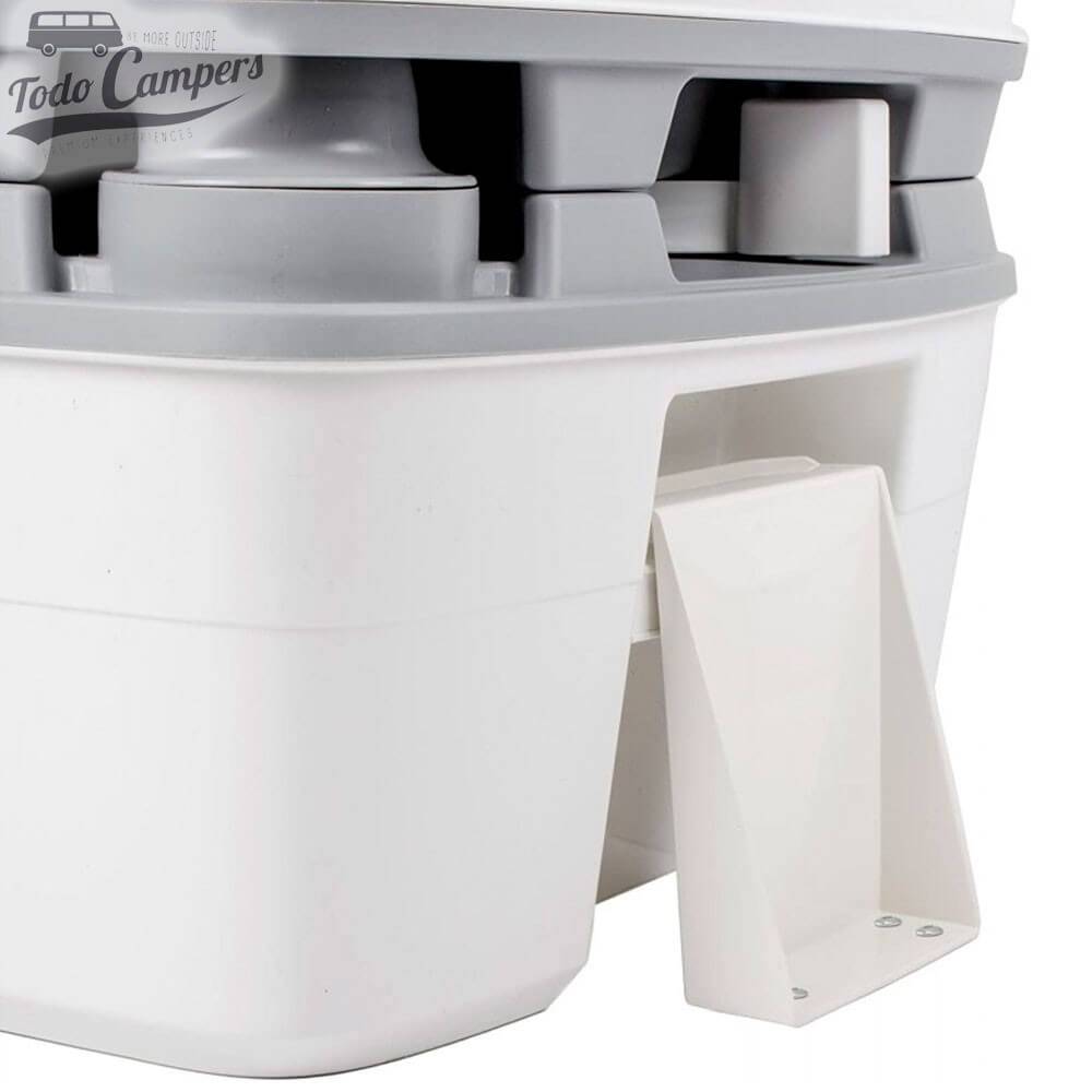 Resultado de montagem do Kit de fixação para sanita química portátil