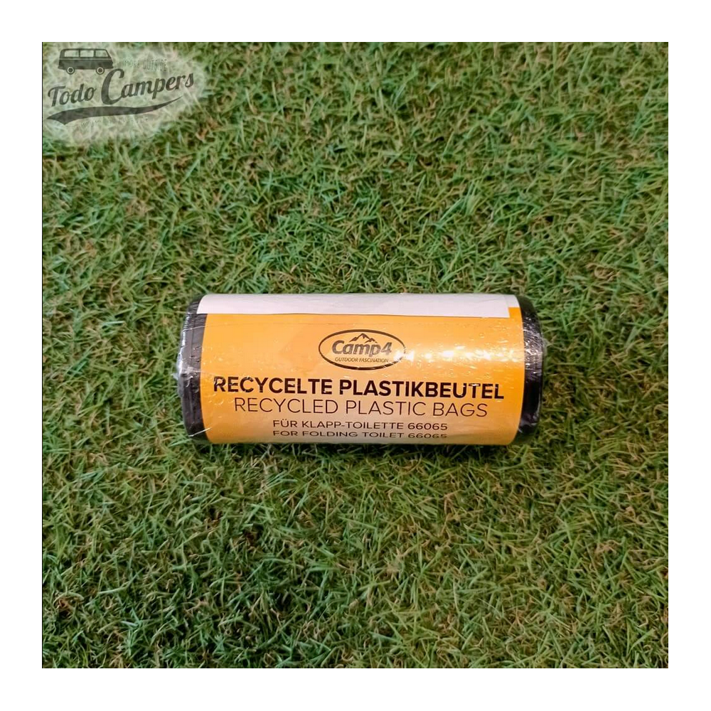 Inclui 30 sacos de plástico reciclado.