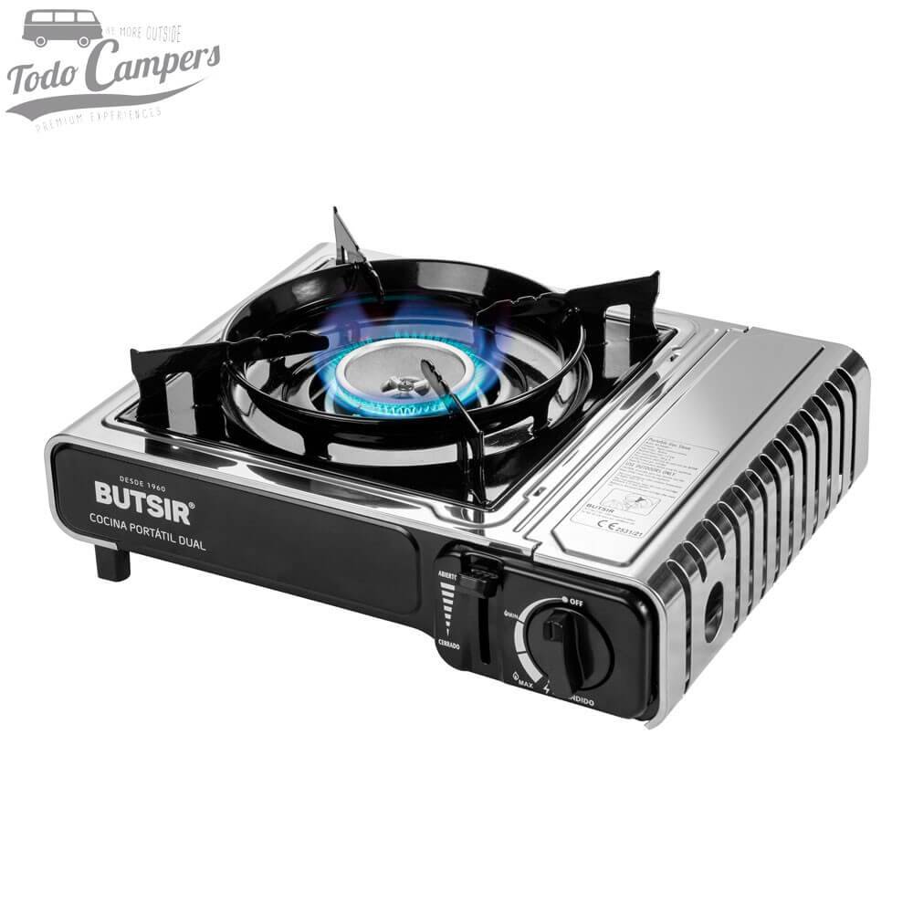 Cocina hornilla portátil de gas MS-2000 Butsir DUAL - Cartucho B-250 y Bombona