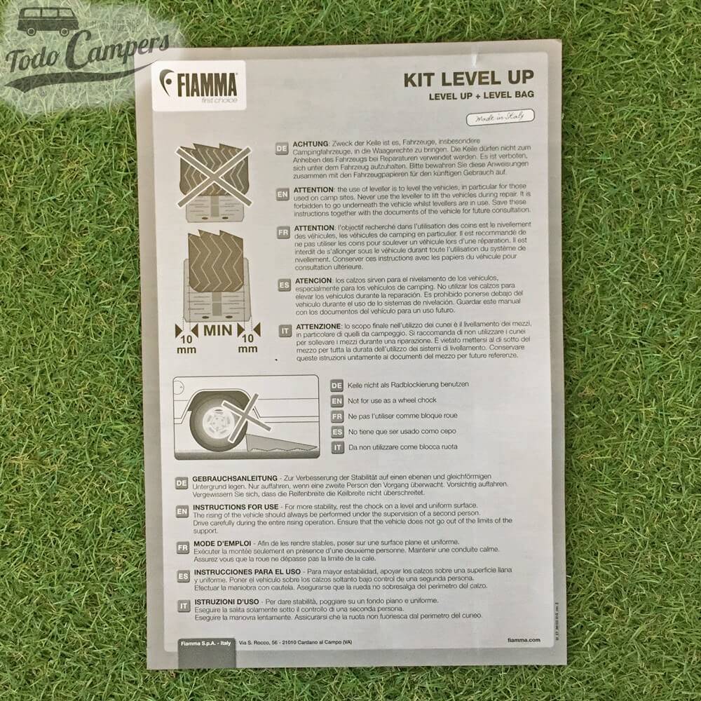 Instrucciones Calzos Fiamma Level Up