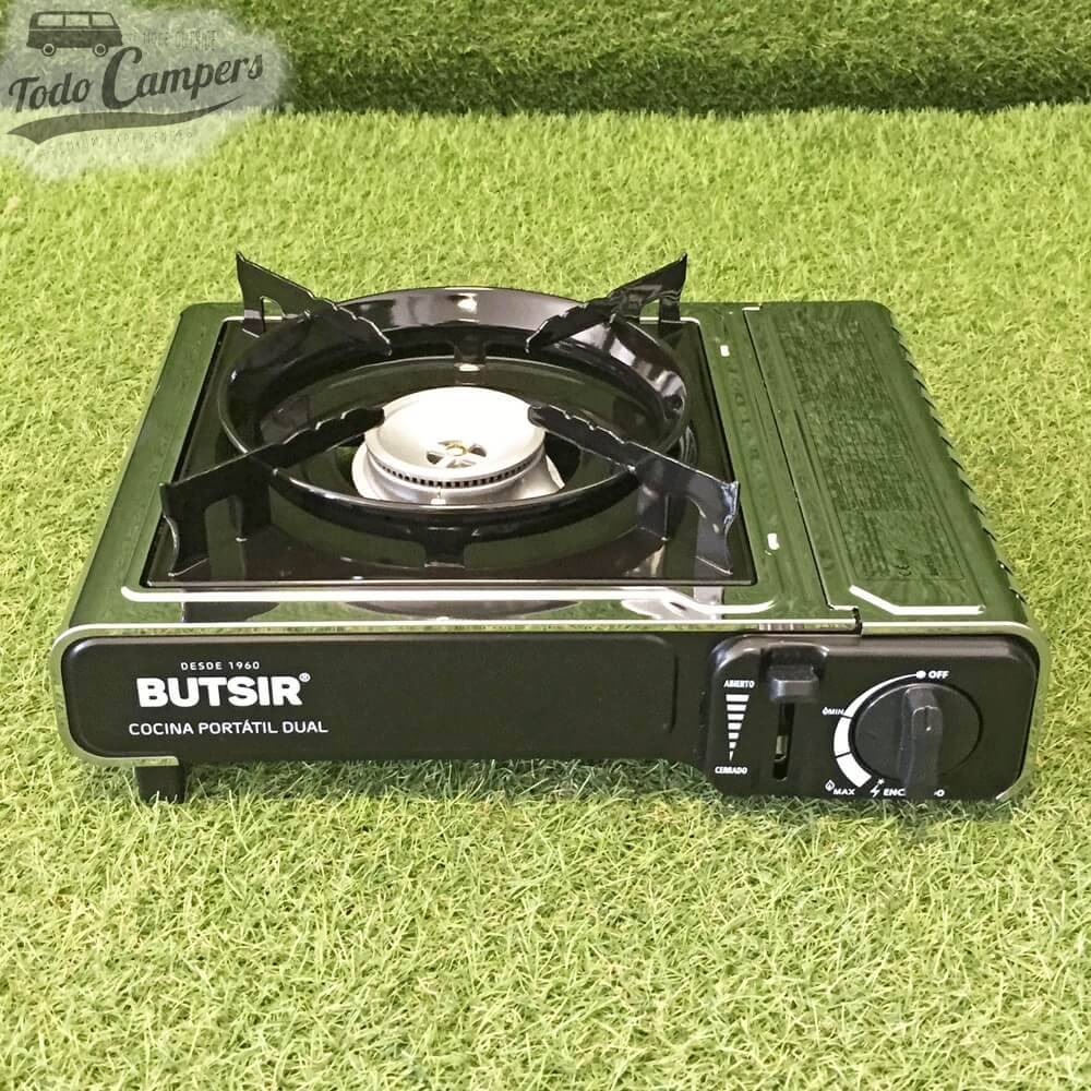 Fogão / Bico portátil a gás MS-2000 Butsir DUAL - Cartucho B-250 e Botija