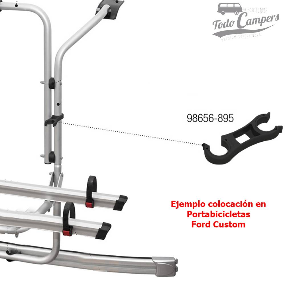 Clip de fixação adicional ou substituto do original do seu porta-bicicletas Fiamma. Permite que o conjunto se mantenha dobrado.
