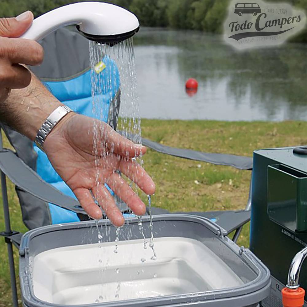 Termo de gas portátil, proporciona agua caliente en cuestión de segundos a través de su grifo o ducha