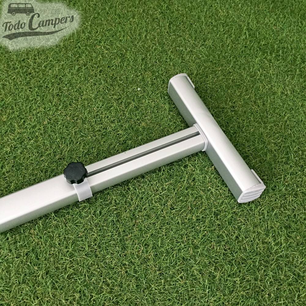 Pata plegable y extensible con pie ancho para mesa abatible plegada