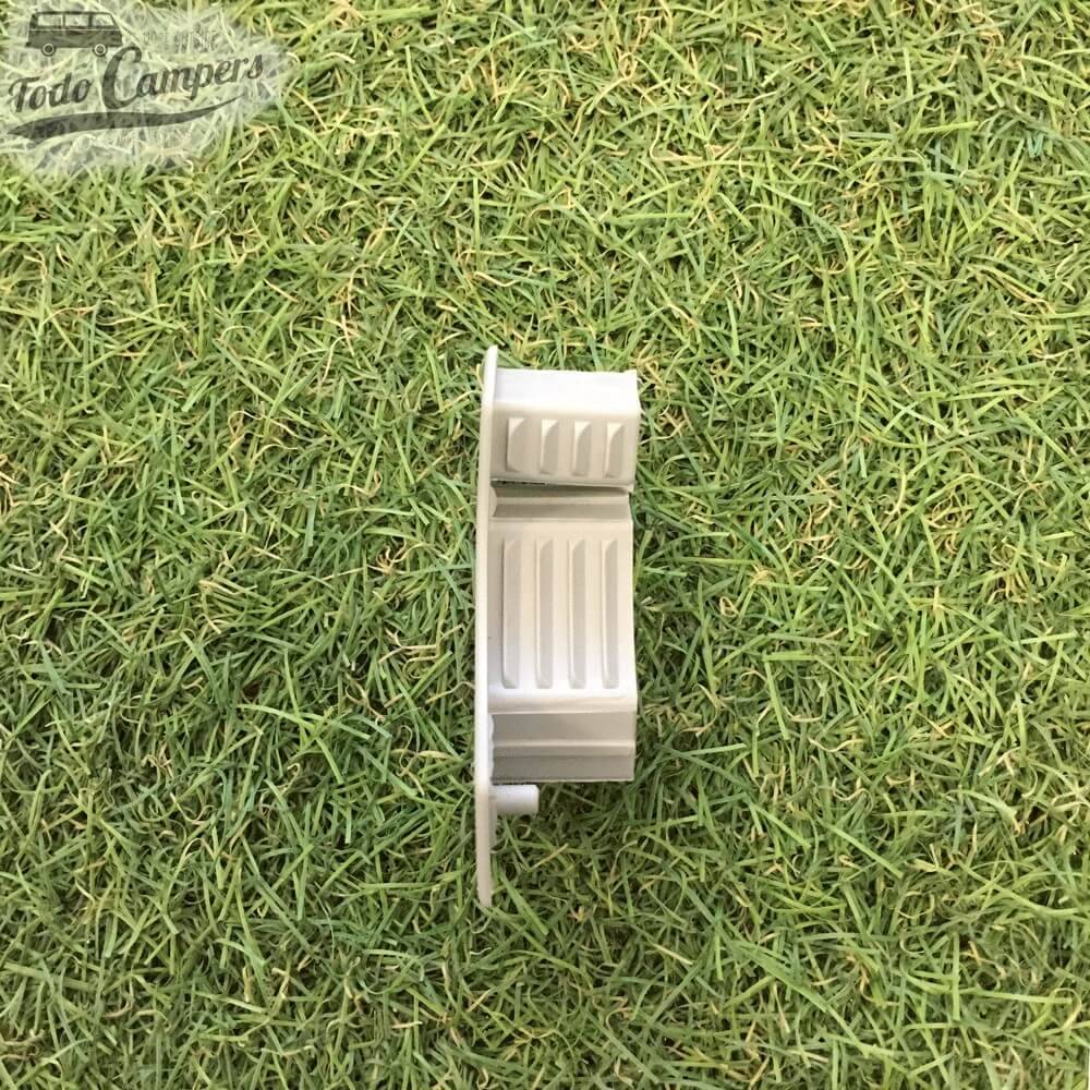 Tapa Izquierda para perfil angular de aluminio, de color gris medio