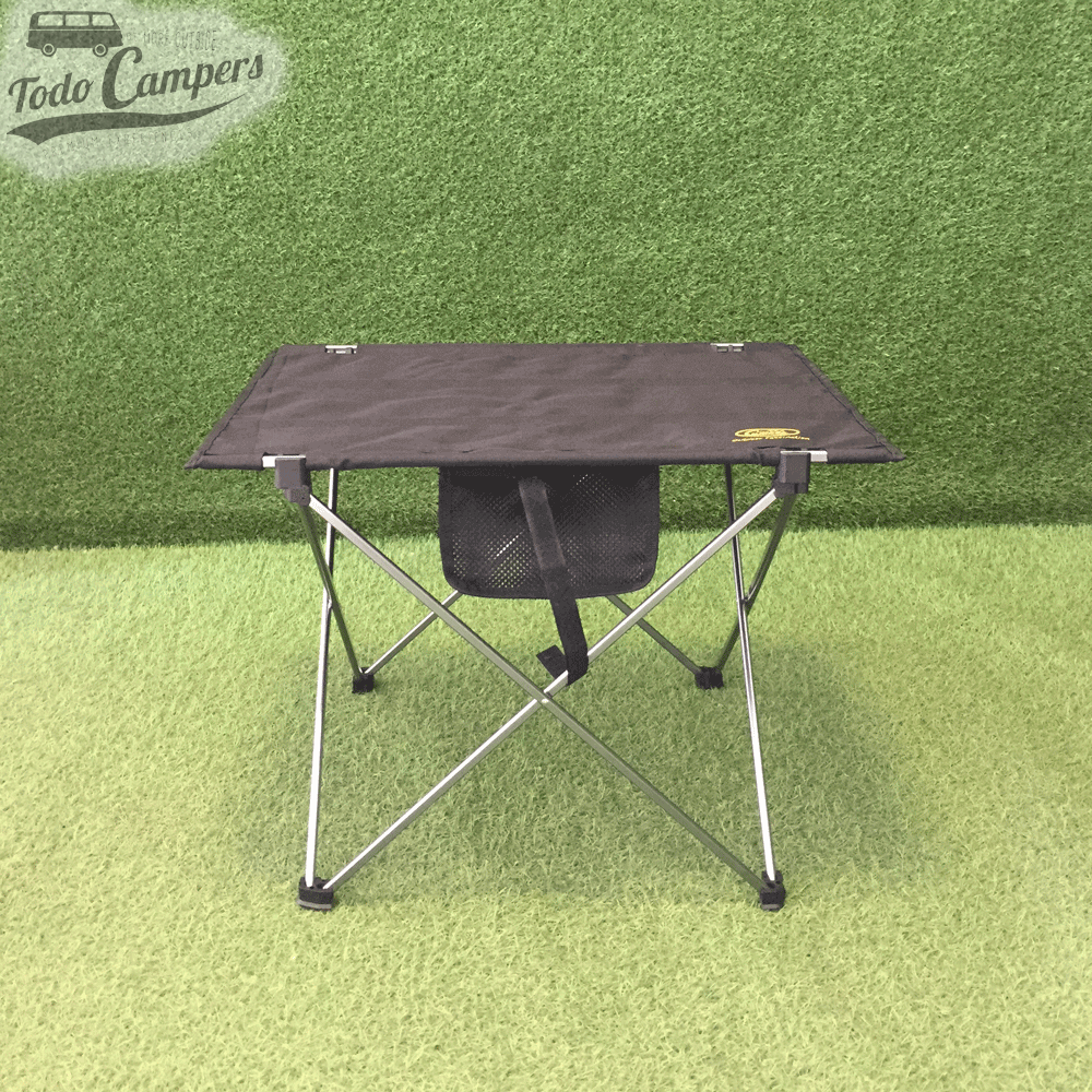 Mesa de camping especial para furgonetas camper y autocaravanas. Con lamas enrollables. Tamaño adecuado para 4 personas.