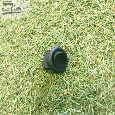 Interruptor unipolar 12V negro, con led azul.