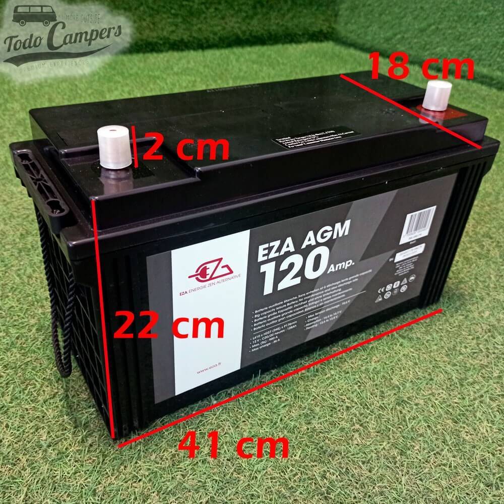 Medidas da Bateria selada AGM 12v 120A EZA