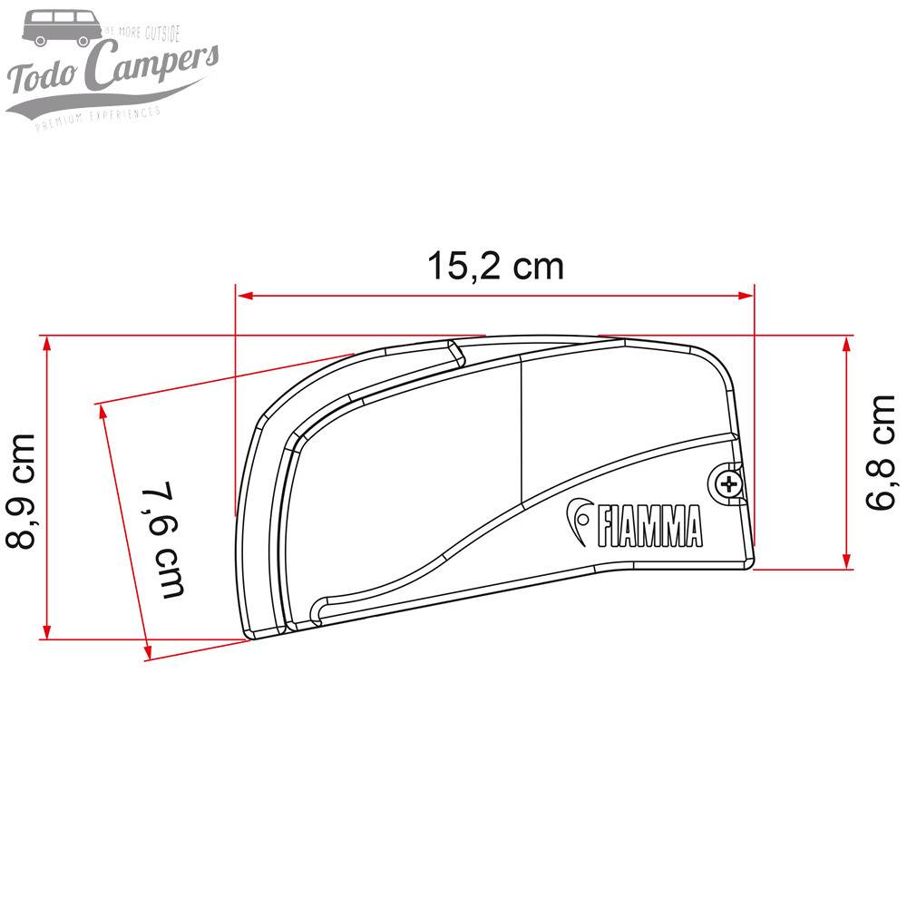 Medidas Toldo Fiamma F40Van 270 - Deep Black - Royal Grey