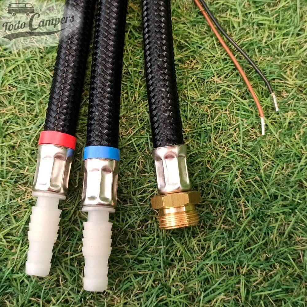 grifo mezclador monomando con latiguillo bajo encimera con conexión 3/8