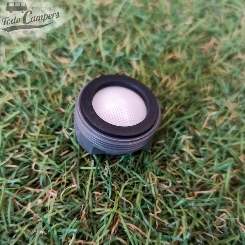 parte interna del filtro aireador desmontable del grifo camper ARONA