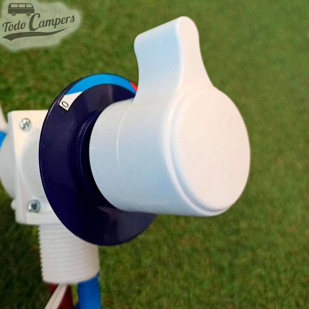 Monomando de agua fría y caliente a 12v con microinterruptor automático