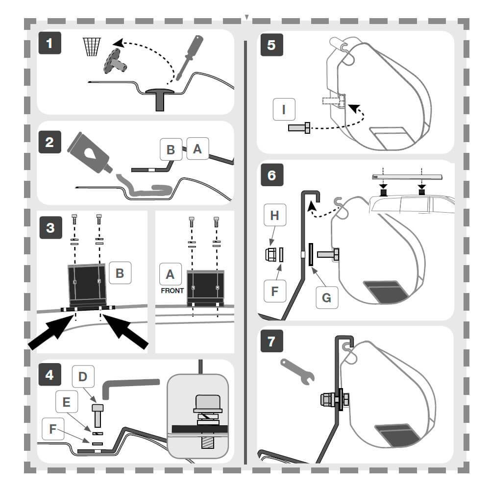 instrucciones de montaje soportes toldo Fiamma F 35 pro