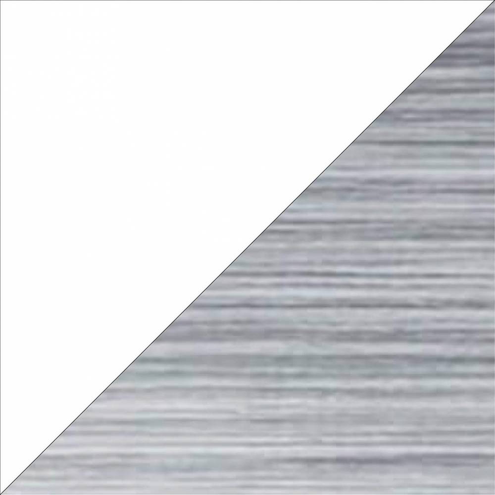 Carcasa blanca (Polar White) y tela gris (Royal Grey).