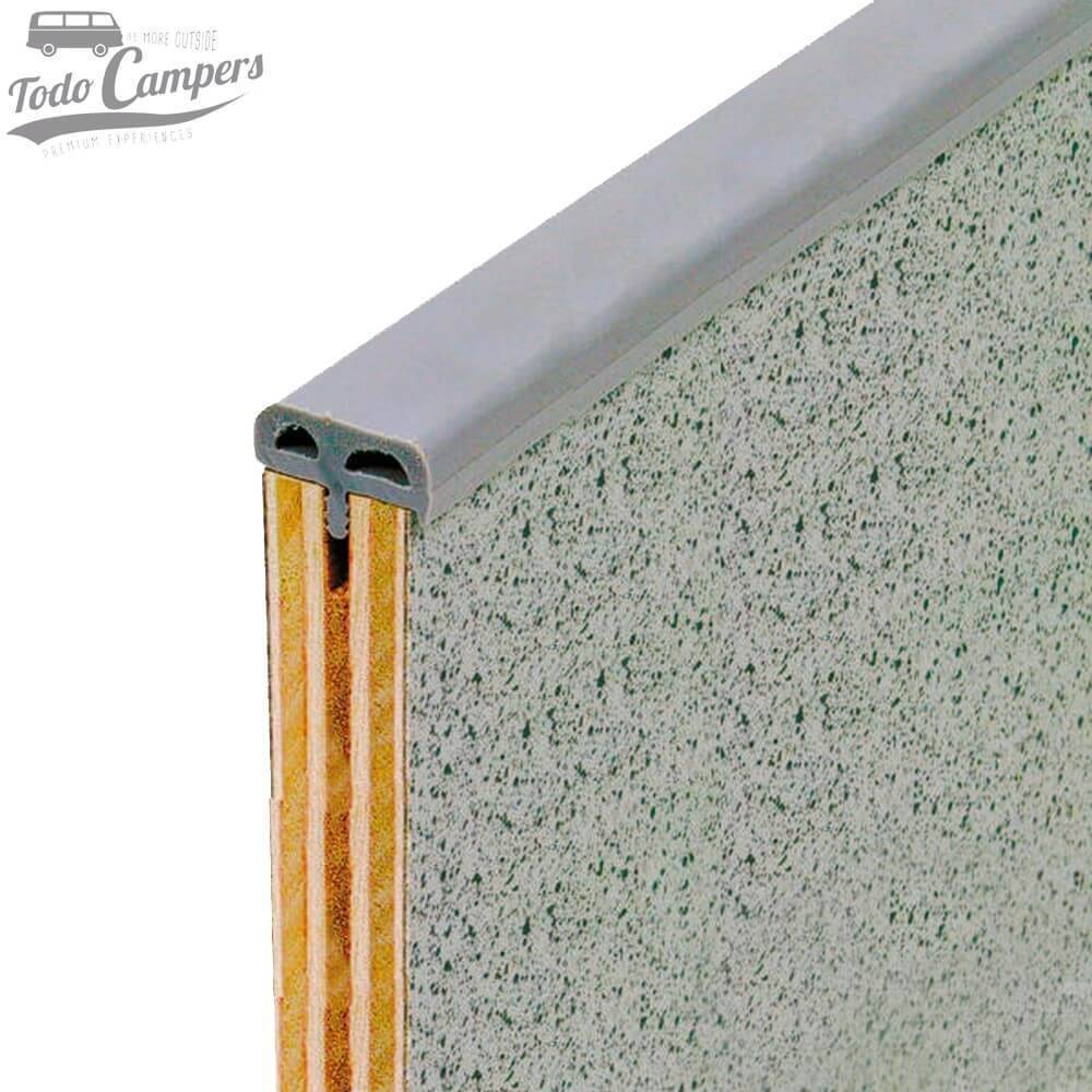 Canto en T Antigolpes color Gris Medio de 25 metros