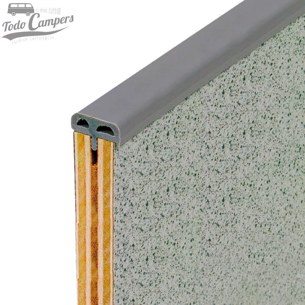 Orla em T Acolchoada - Cinzento Escuro - 5 metros