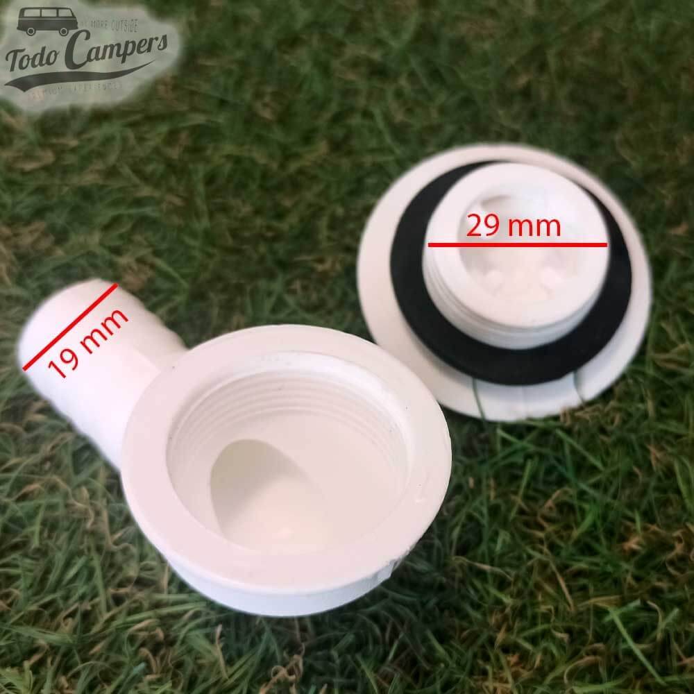 Medidas detalhadas da válvula Tipo B