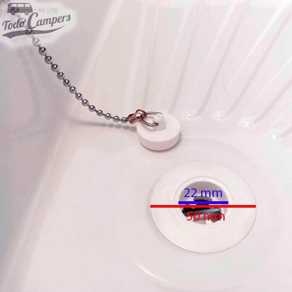 medidas sumidero del desagüe camper codo - Salida 19 mm - Tipo B