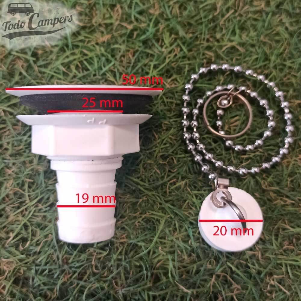 Medidas detalhadas da válvula