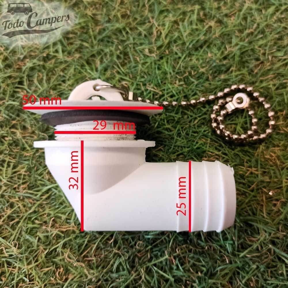 Medidas detalhadas da válvula