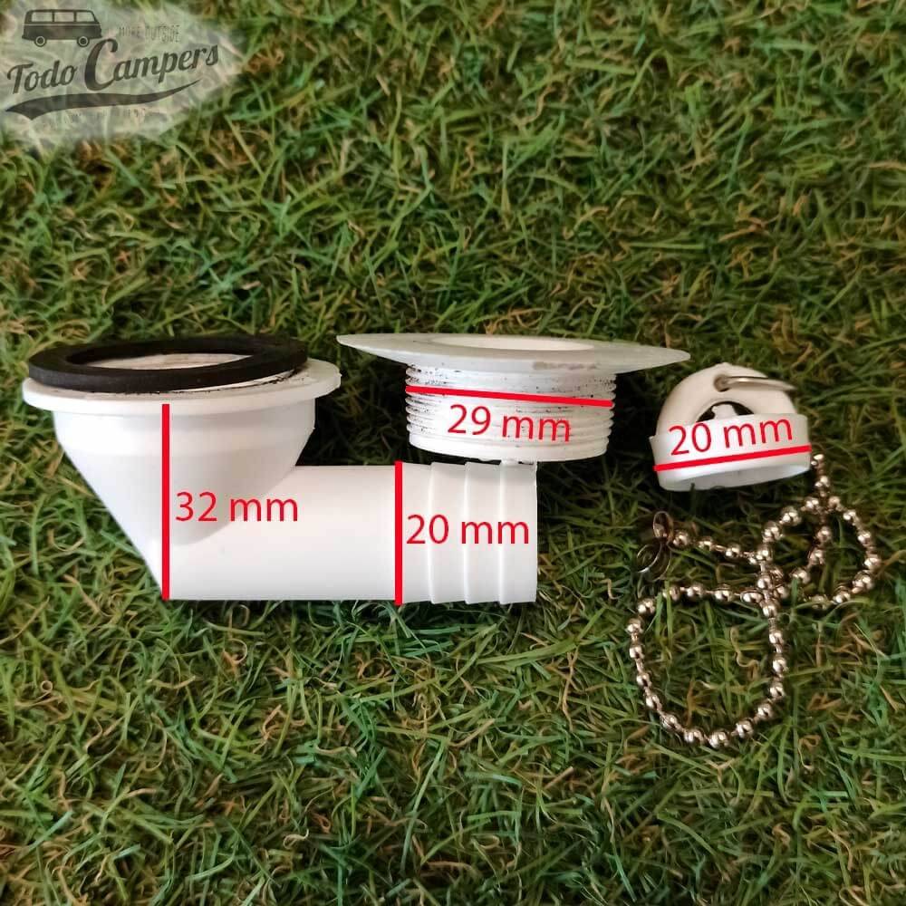 Medidas detalhadas da válvula