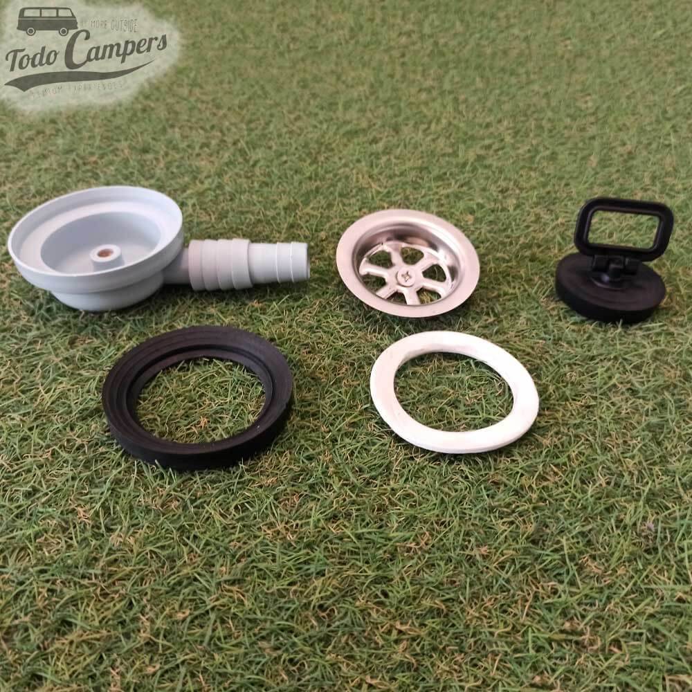 piezas del desagüe en codo  Salida 19 mm ó 25mm, Tipo E