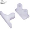Cierre / retenedor de plástico para cajones y puertas de armarios - Blanco 23 mm