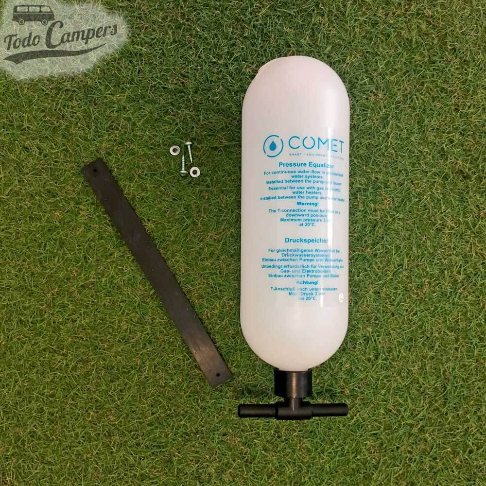 Instala-se verticalmente, conexão feita por baixo.