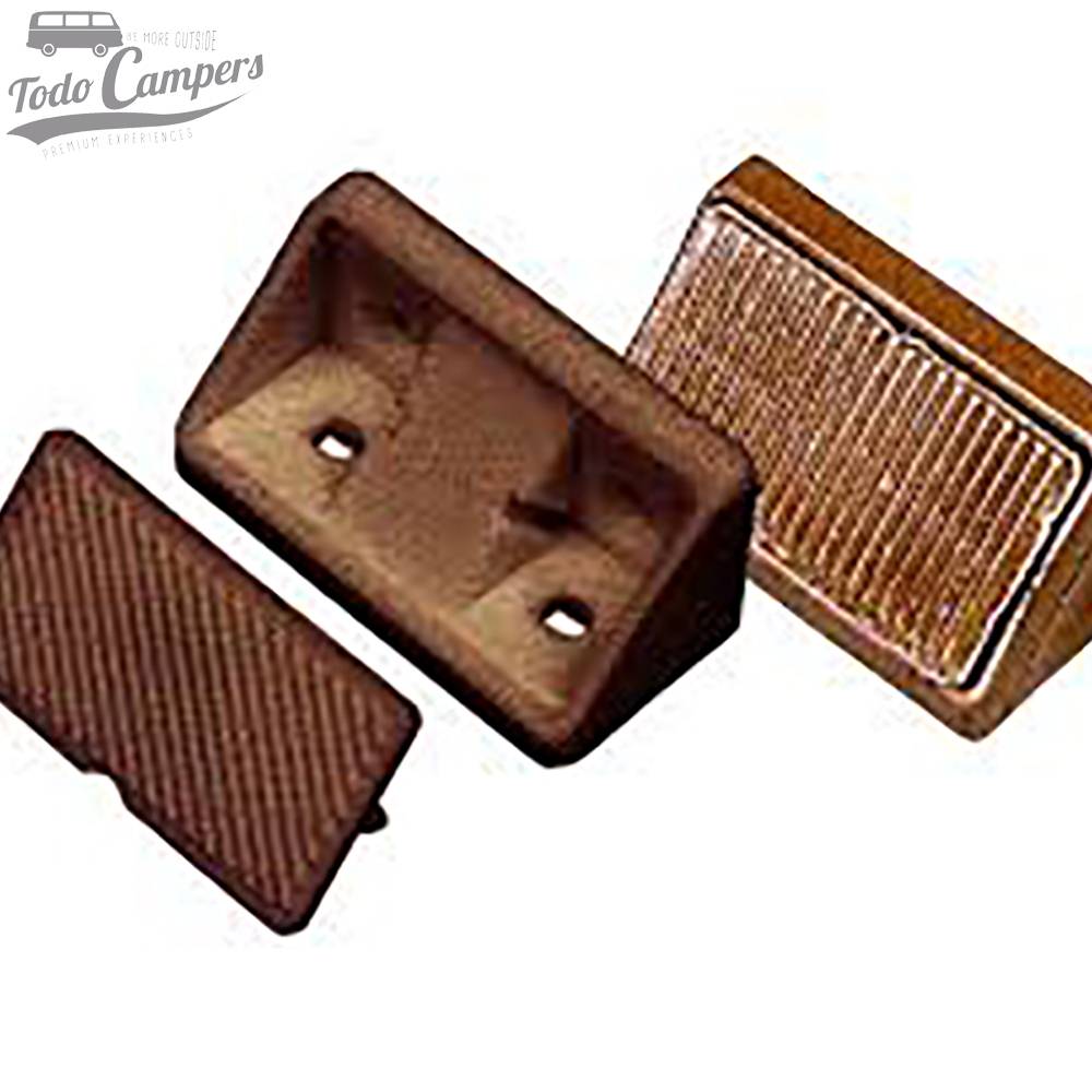 Fixador para móveis com tampa - Castanho