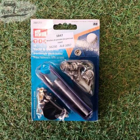 Corchetes de presión para instalar cortinas, avancés, toldos, etc.