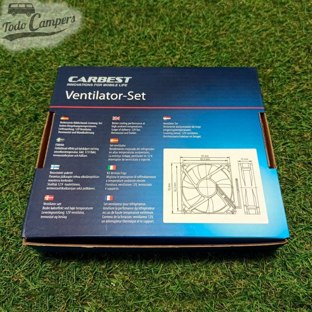 especificaciones del ventilador Carbest de 12V