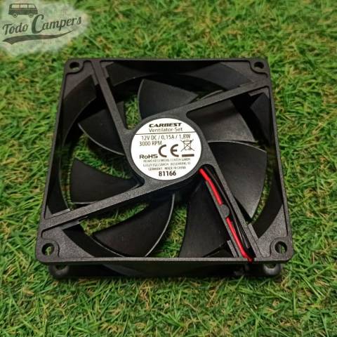 Ventilador Carbest 12 V con termostato para refrigeración de neveras