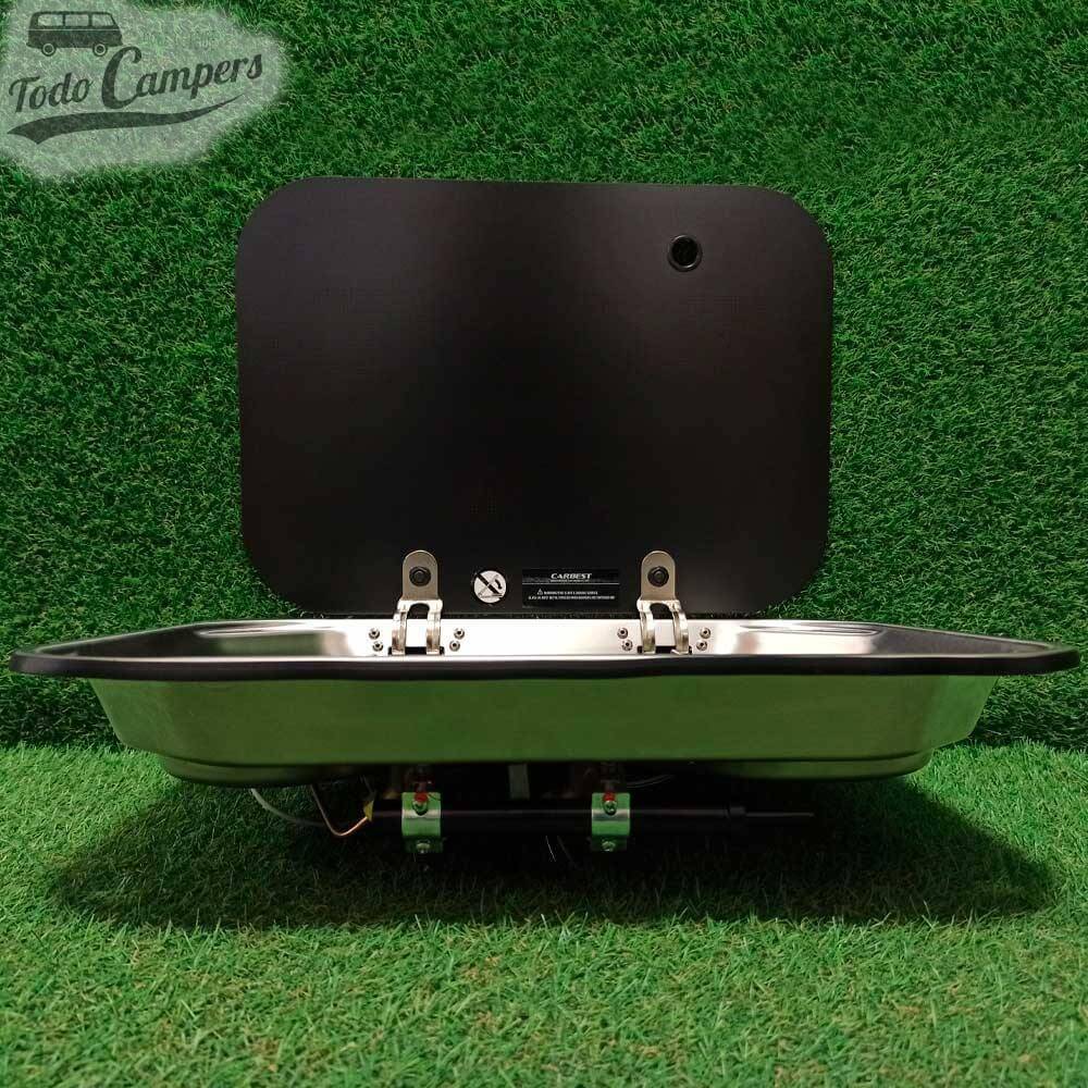 Placa de cozinha de dois bicos ideal para cozinhar em espaços pequenos.