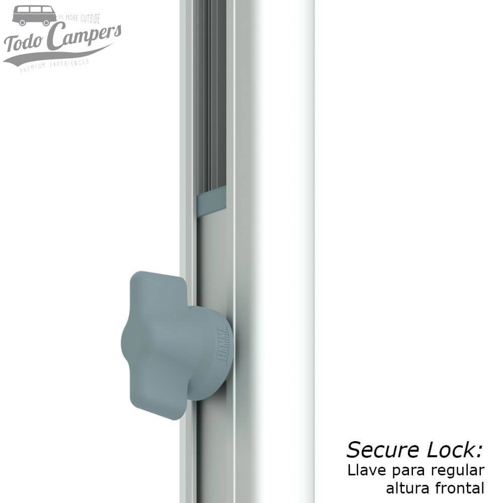 El Secure Lock del  toldo F45s permite regular la altura del frontal