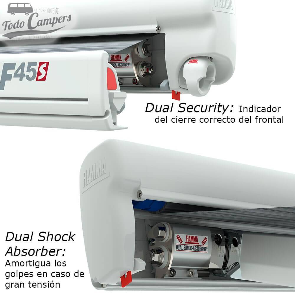 Dual Shock-Absorber: amortigua los golpes en caso de gran tensión