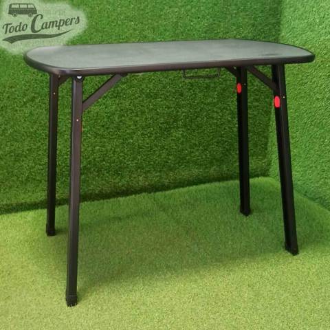 Mesa de camping plegable - Van (gris/negro)