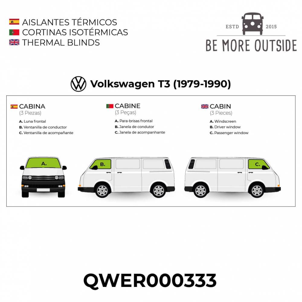Ficha técnica de aislantes térmicos de cabina para Volkswagen T3