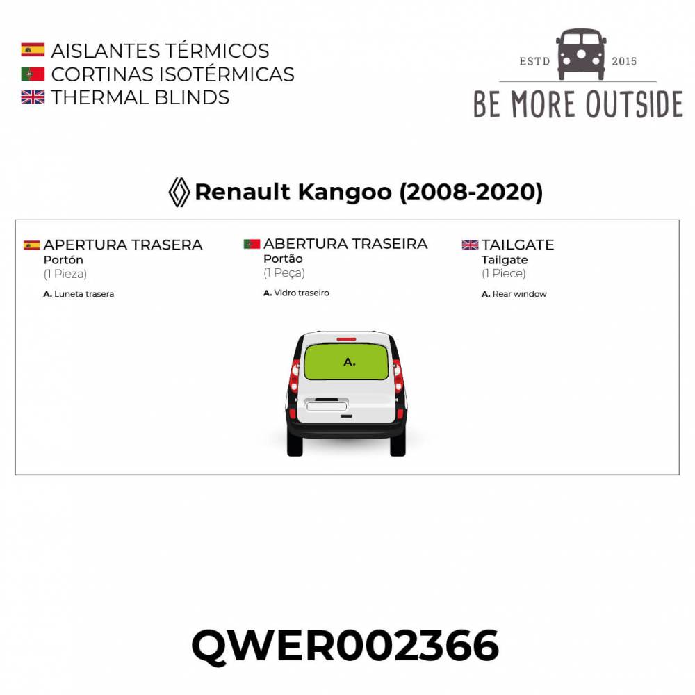Aislantes térmicos para el portón trasero de Renault Kangoo II 2008-2020