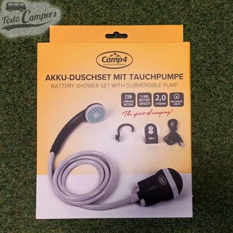 Ducha portátil de 12v con bomba sumergible