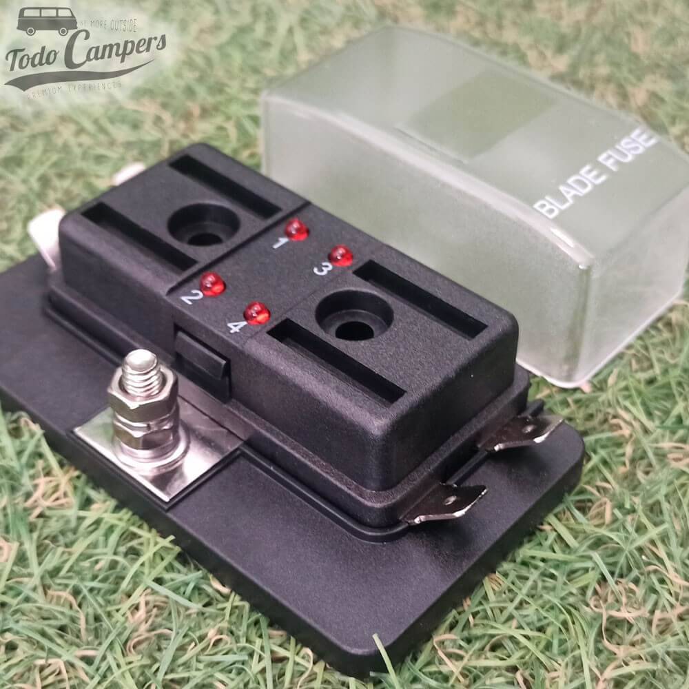 Caja portafusibles para instalaciones en paralelo (positivo común)